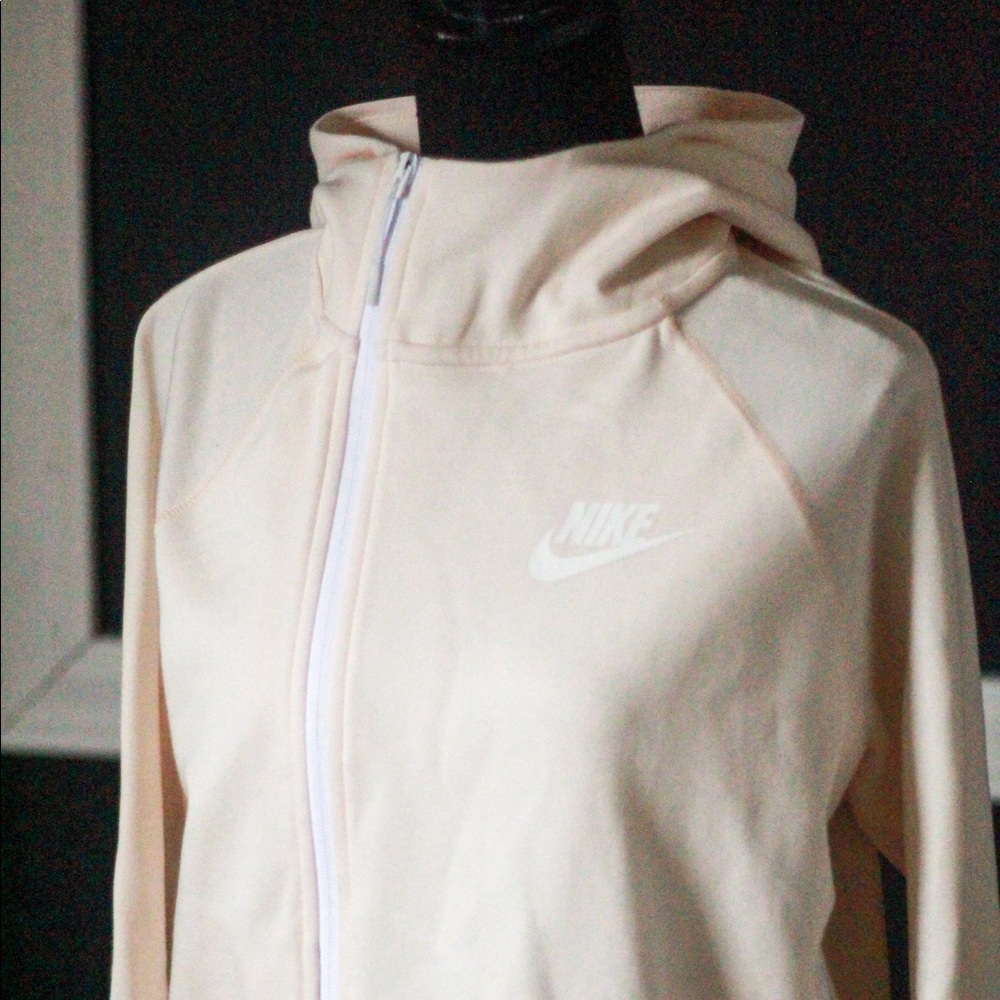Peach Nike tech fleece zip hoodie